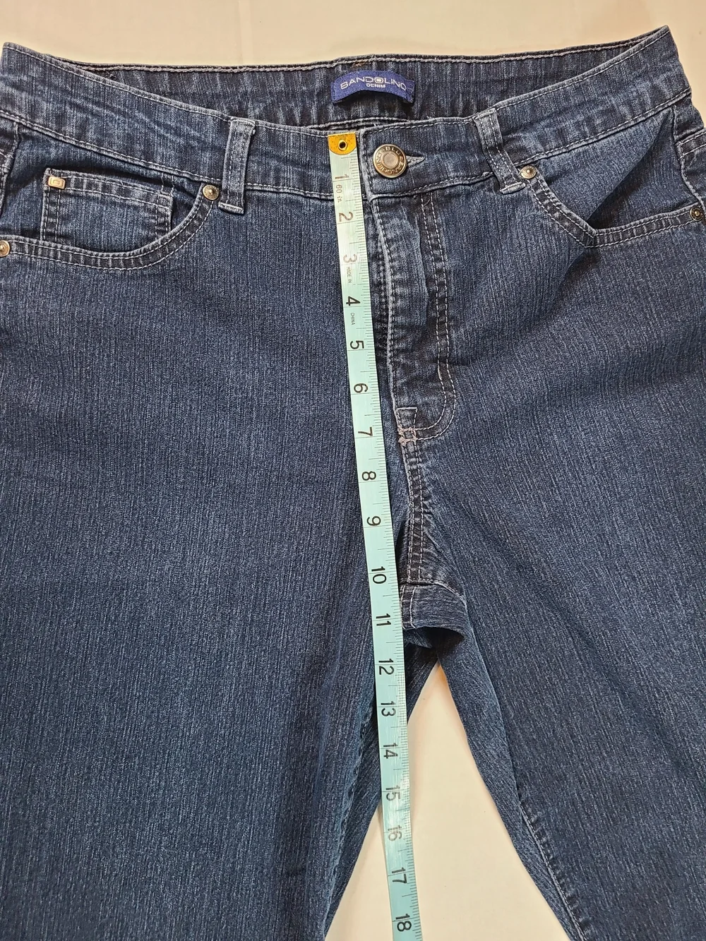 Bandolino Dark Blue Classic Womens Cropped Cuff Mandie Jeans 10